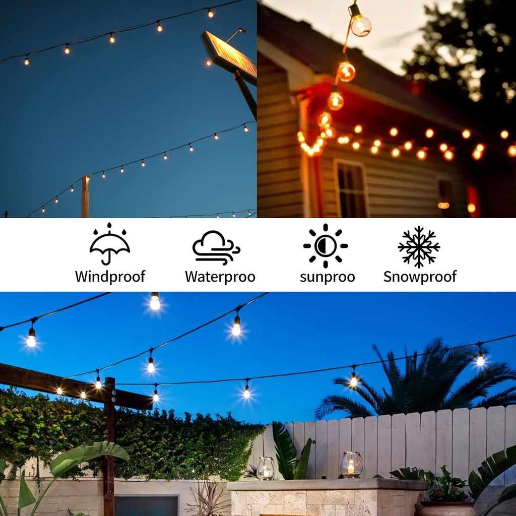 uze string light hanging kit, 300 ft coated on a desk or shelf