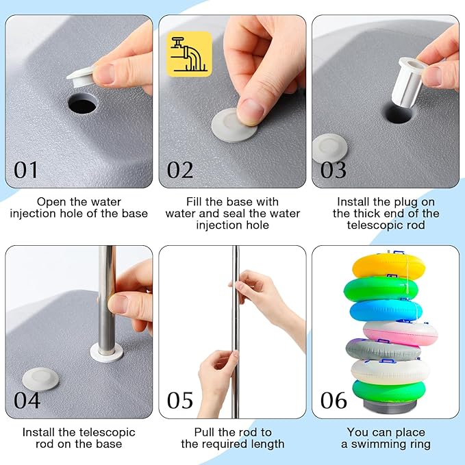 Pool Float Storage Rack 13 x 78 Inch Pool Float Holder Stainless Steel - Image 4