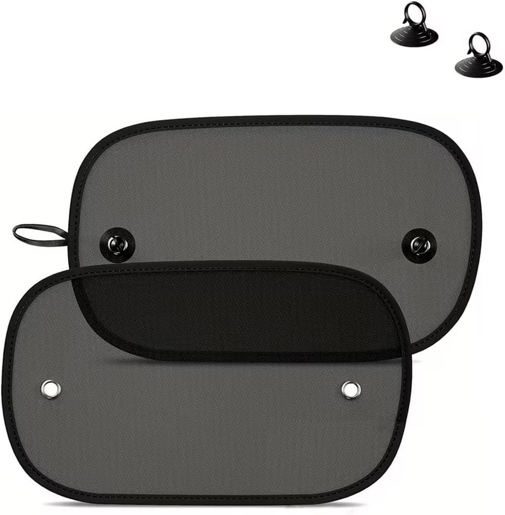 2 PCS Car Window Shades, 20"x12" Car Side Window Sun Shade, Suction Cup Automotive Sun Shade, Car Window Sunshades for Baby Camping Napping, Fits Most Cars SUVs Trucks