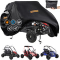 Large Go Kart Covers Waterproof,Heavy Duty 420D 2 Seater Go Kart Cover,Go Kart Accessories with Air Vent,4 Reflective Handles,2 Windproof Buckles,for Most 2-Seater Go-Kart Models