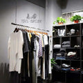 creative chain adjustable height ceiling hanging clothing racks,retail, main product view