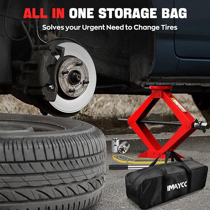 Scissor Jack for Car 2.5 Ton Car Jack Kit, Tire Changing kit