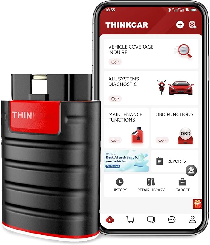 OBD2 Scanner Thinkdiag Bluetooth Full System Bidirectional Diagnostic Scan Tool by THINKCAR
