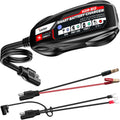 KAEDEAR Motorcycle Smart Battery Charger, USB Input, Mobile Battery Compatible, 12V, 2A, Maintenance Charging Function, Prevent Battery Damages, Perfect for Winter Storage, No Outlet Needed, KDR-B12