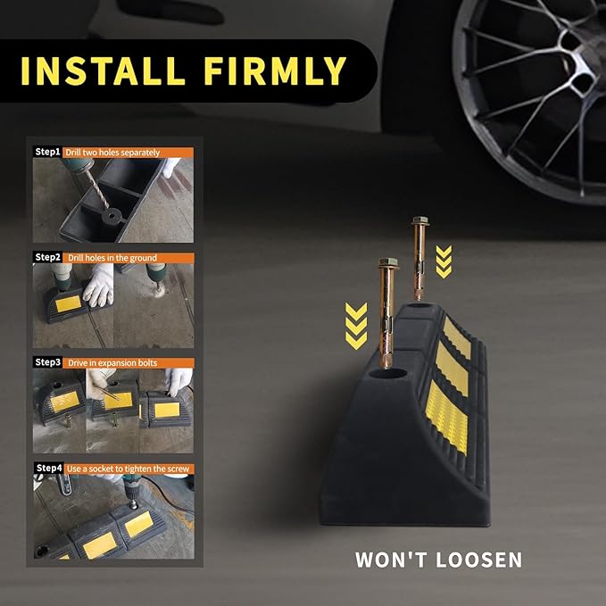 Parking Stopper for Garage Parking Aid 1 Pack Block, Car Truck Curb Floor - Image 3