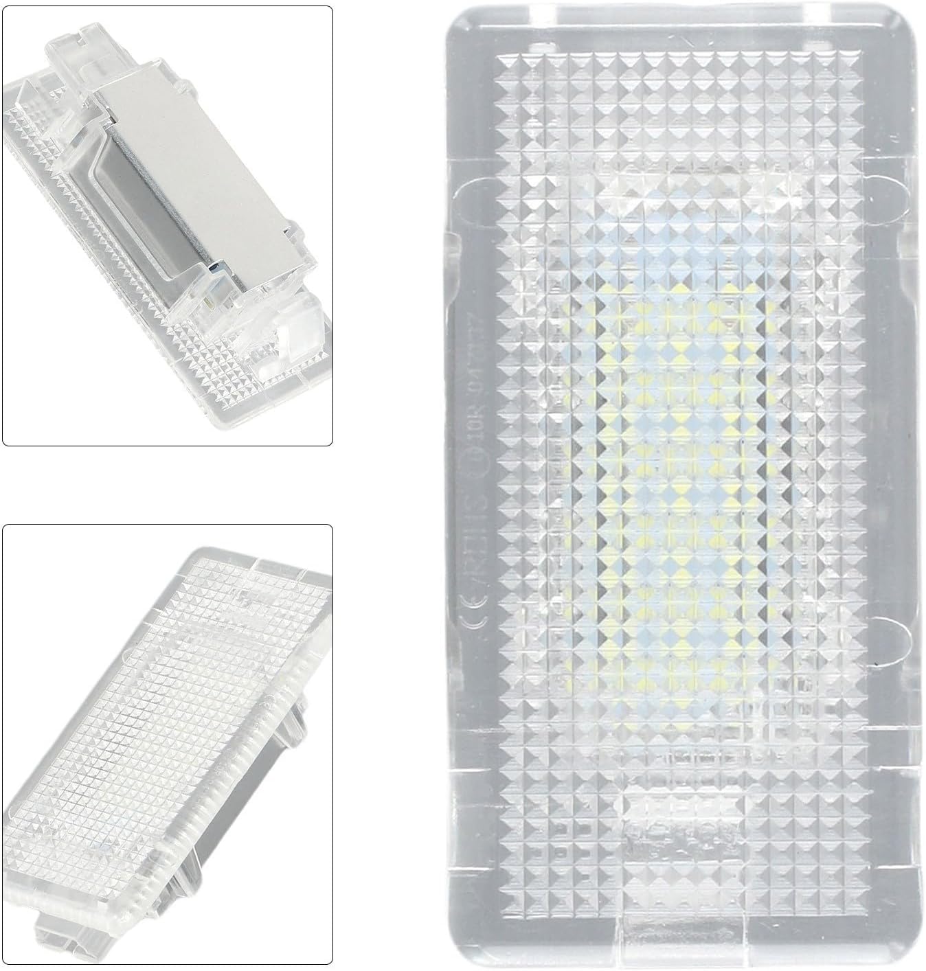 24LED White Trunk Lid Light for BMW E90 E92 E39 E60 - Bright Luggage Lamp Replacement Glove Box Footwell Illumination 78x39mm