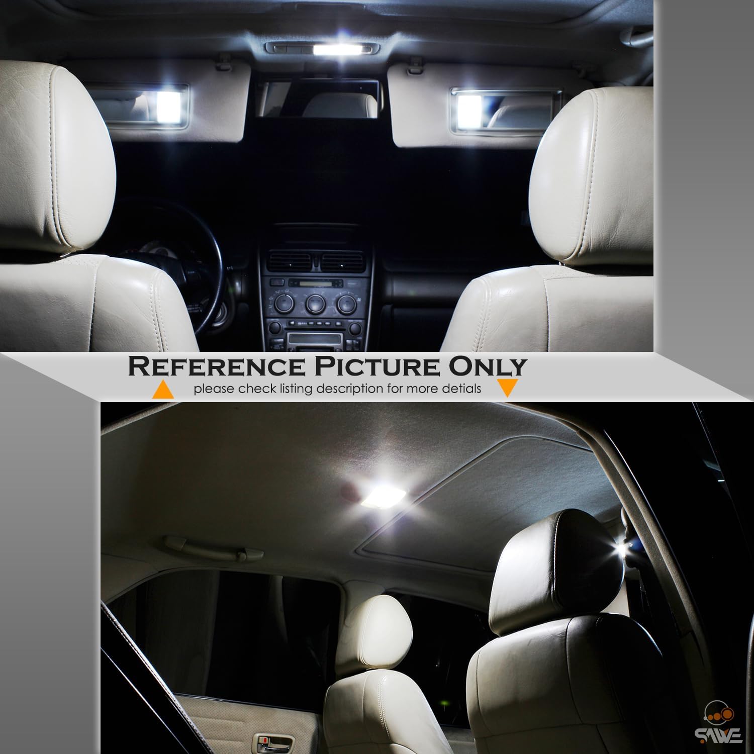 T10 168 194 2825 LED Bulb 5SMD White License Plate Dome Map Light 20pc | 6000K 192 2821 W5W 147 5050 5-SMD Interior LED Bulb for Door Step Footwell Trunk RV Canbus Error Free