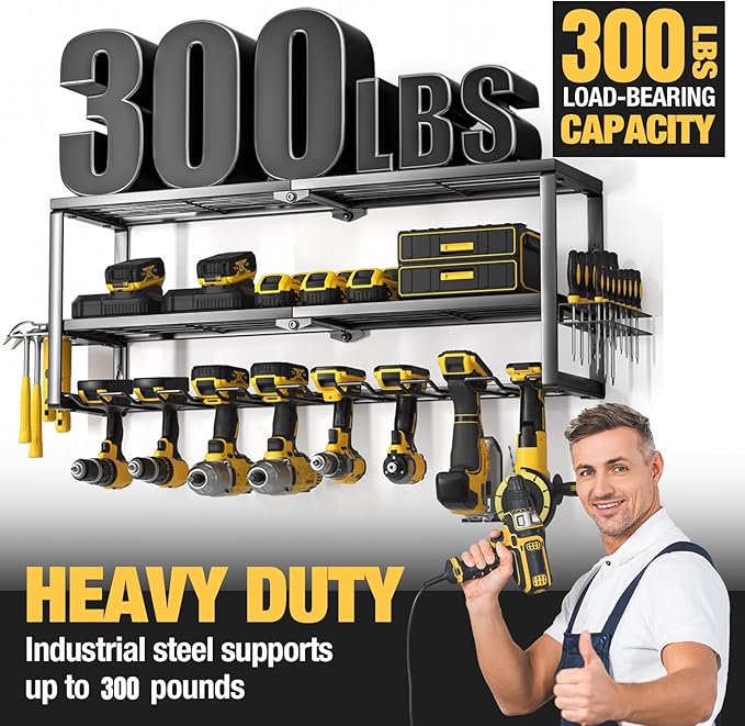 YYR Heavy Duty Power Tool Organizer Wall Mount, Cordless Drill Hanger Storage - Image 5