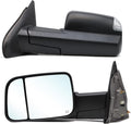 Towing Mirrors fit for 02-08 Dodge Ram 1500, 03-09 Dodge Ram 2500 3500 | Power Heated Turn Signal Puddle Light Manual Folding