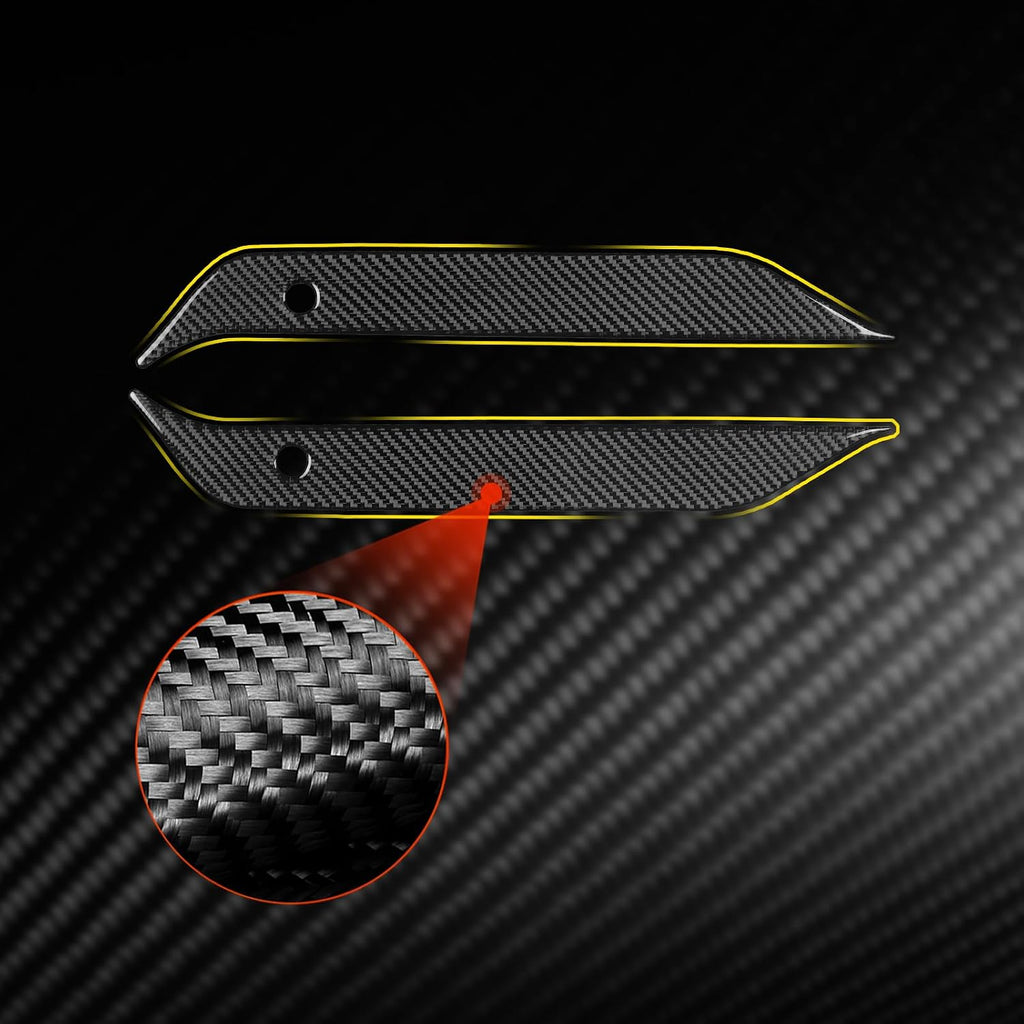 Tail Light Cover Trim Rear Brake Light Cover Trim Compatible with Ford Mustang 2024 2025 Accessories Black Real Carbon Fiber Exterior Accessories 2pcs