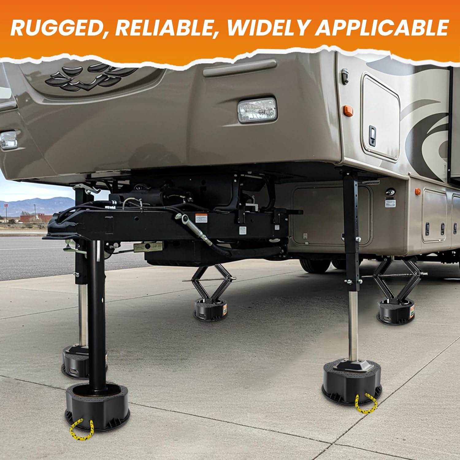 HOXWELL RV Trailer Jack Block with Bag, Camper Stabilizer Blocks for Travel Trailer, Use for Any Tongue Jack, Post, Foot, 5th Wheels, Round or Square or Scissor Stabilizer, 1 PC