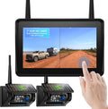 Fookoo 2 Magnetic Solar Wireless Backup Camera 7" IPS Touchscreen Monitor 1 Min