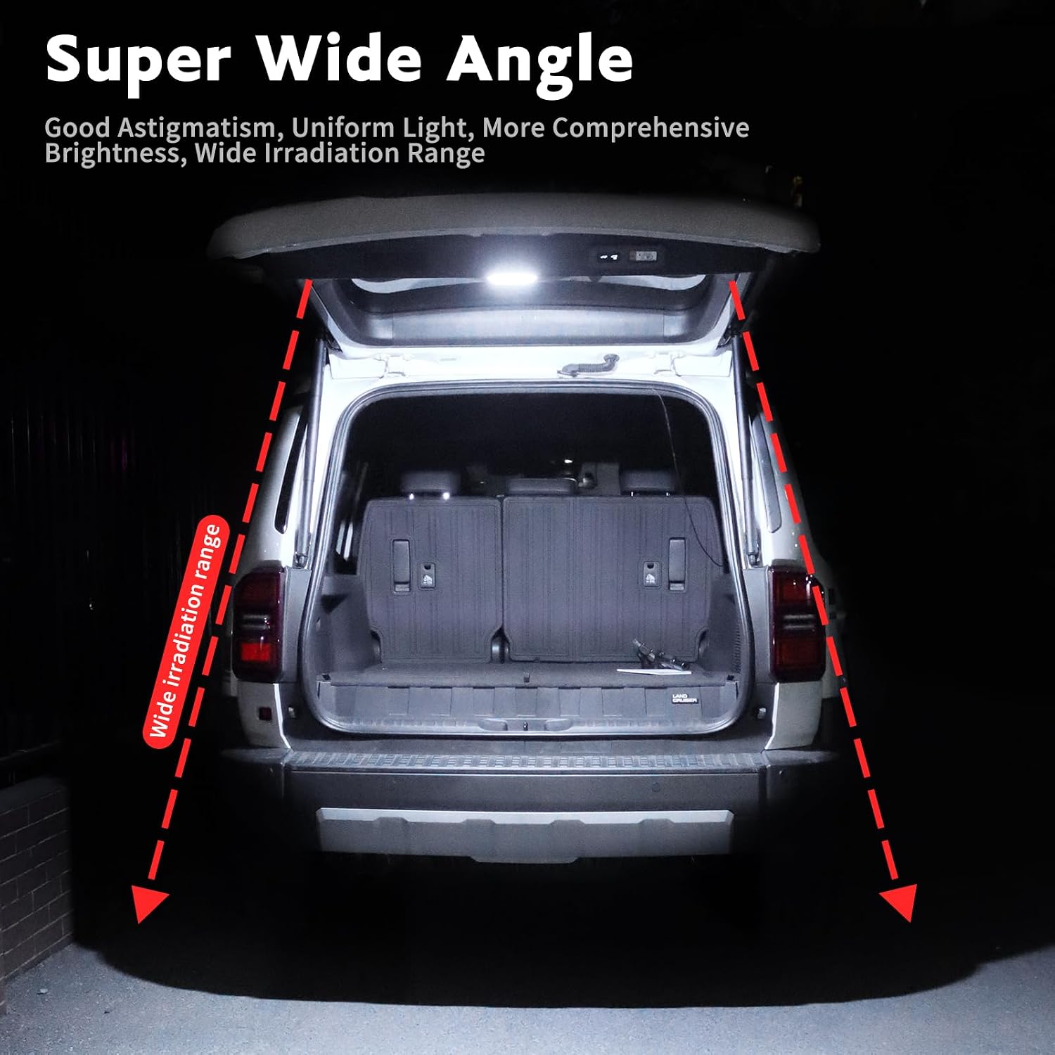 Tailgate Decorative Lights for 2024-2026 Toyota Land Cruiser 250 1958 Prado Lc250 Trunk High Brightness LED Lighting Punch-Free Waterproof Interior Modification Accessories (Electric tailgate)