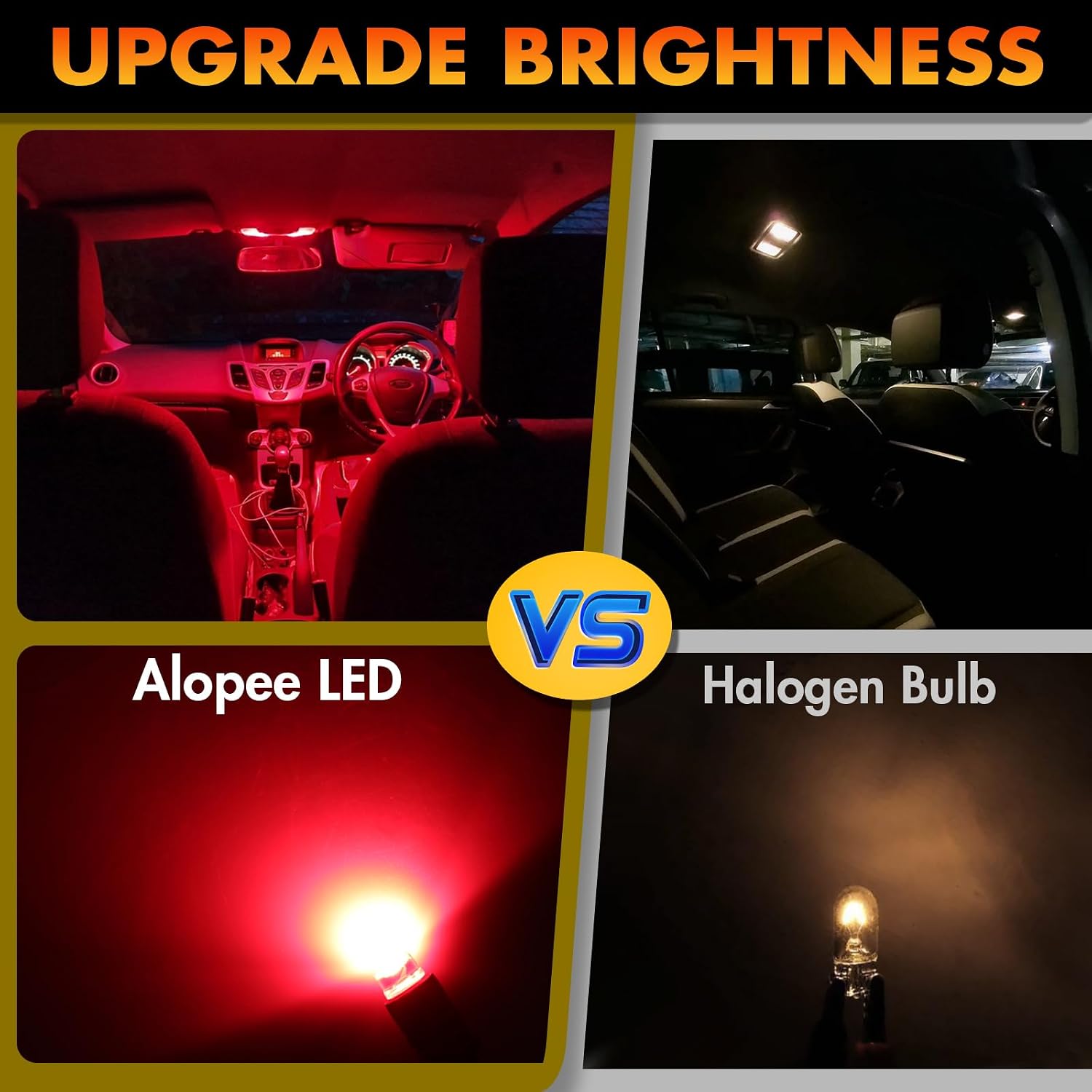 Alopee 30 Pack 194 Led Bulb Red Acrylic 168 Led DC 12V Interior Dome Lights for 194 168 T10 2825 W5W Car Reading Tail Door Light