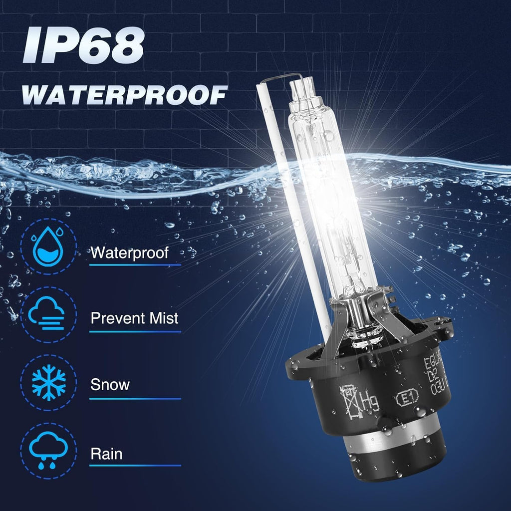 2 Packs HID Headlight Ballast W/Igniter & D2S Bulb for Infiniti EX35 EX37 FX35 FX37 FX45 FX50 G35 G37 JX35 Q50 Q60 Q70 QX56 QX60 QX70 QX80 28474-89904,28474-8991A Xenon Ballast Control Module