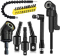 17Pcs Flexible Drill Bit Extension, Include 3Pcs Rotatable Socket Adapter 2Pcs