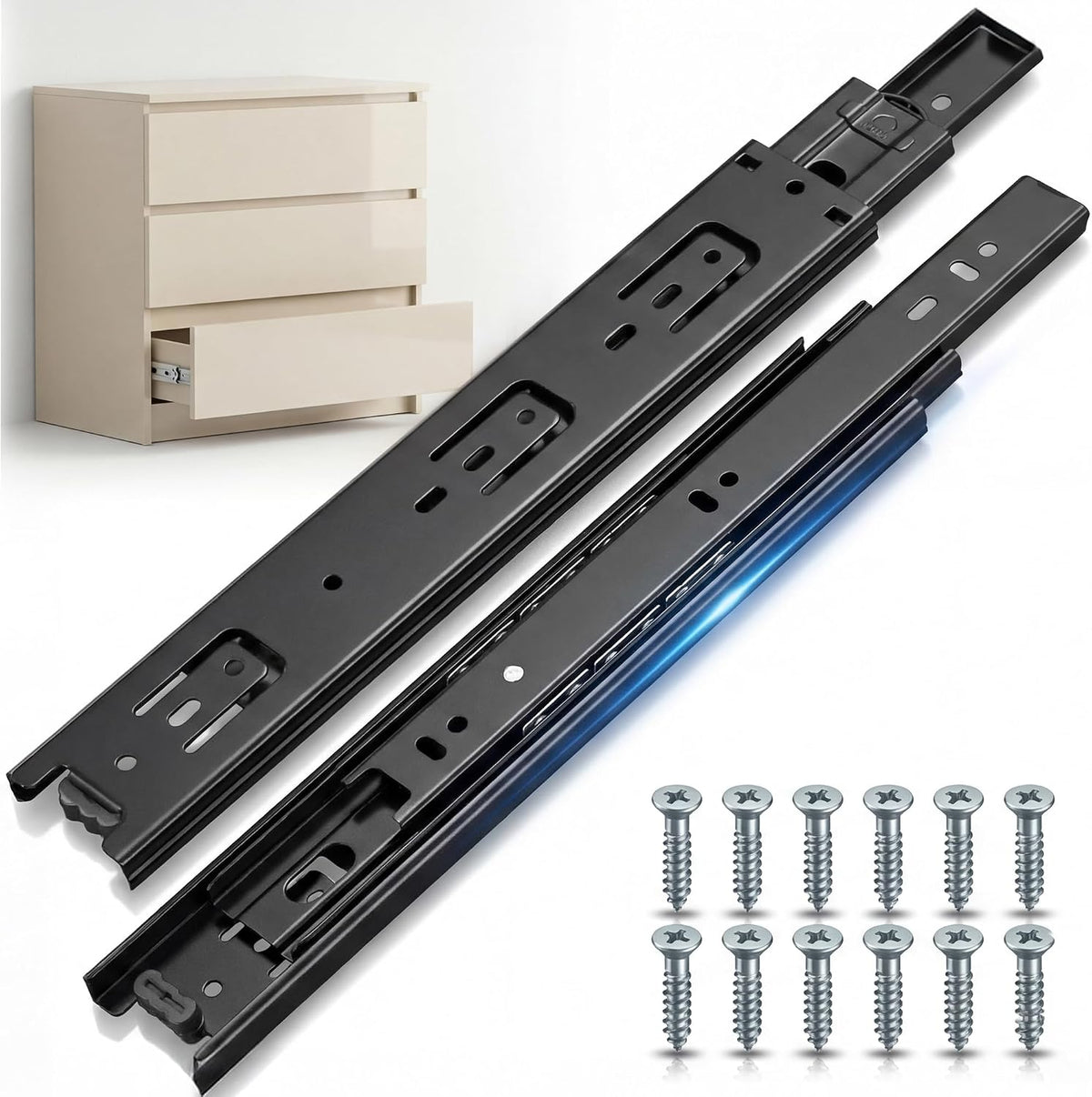 10 inch drawer slides 4 pairs (8pcs) side, main product view