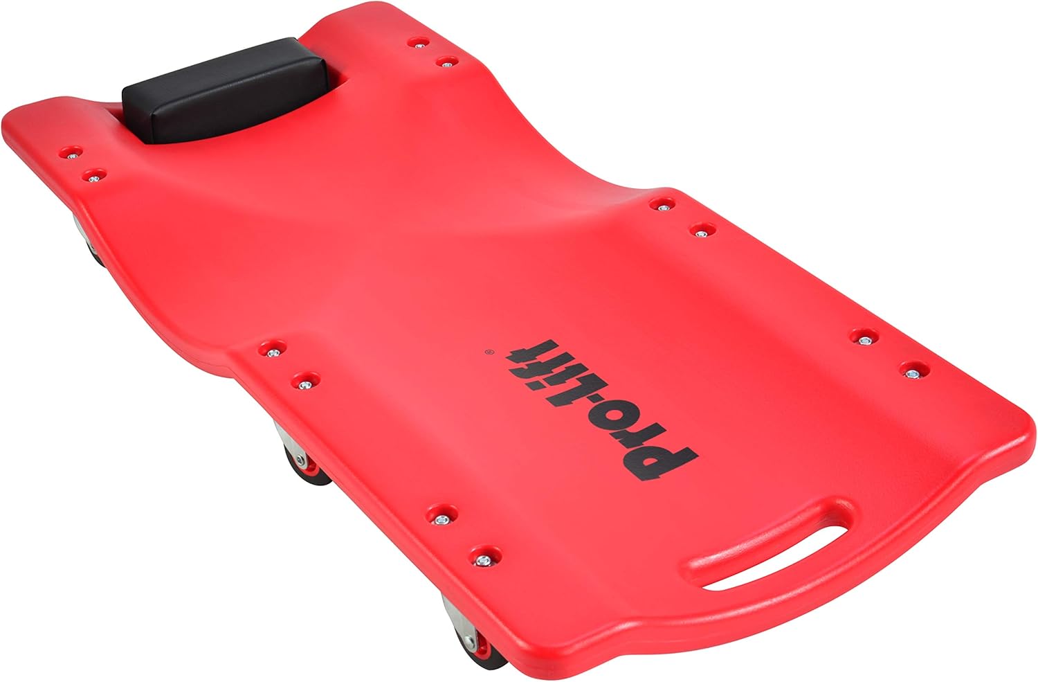Pro Lift Mechanic Plastic Creeper 36 Inch - Blow Molded Ergonomic HDPE Body with Padded Headrest - 300 Lbs Capacity