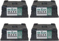 4-Pack OX BLOX MAXX Heavy Duty Trailer Jack Block, 5th Wheel RV Block | For 9" Round Feet; 9" & Smaller Feet Nest Securely Within Ridges;10.5x10.5x4.5 Inches; 6.8 lbs Weight; 10,000 lbs Capacity