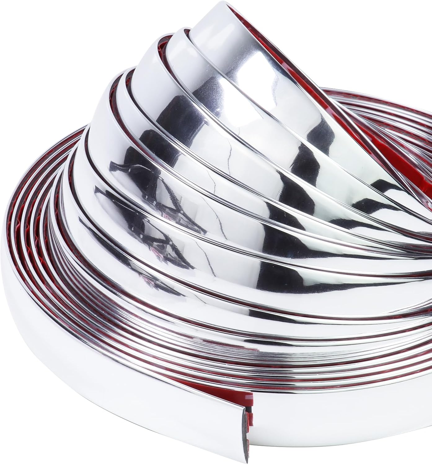 25Ft Automotive Chrome Trim Molding 1"(25mm) Heavy Duty Car Side Moldings UV-Protected Scratch-Proof for All Vehicles Body Door Window Bumper Self Adhesive