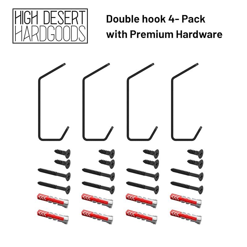 Wall Hooks Double Hook 4-Pack - Image 5