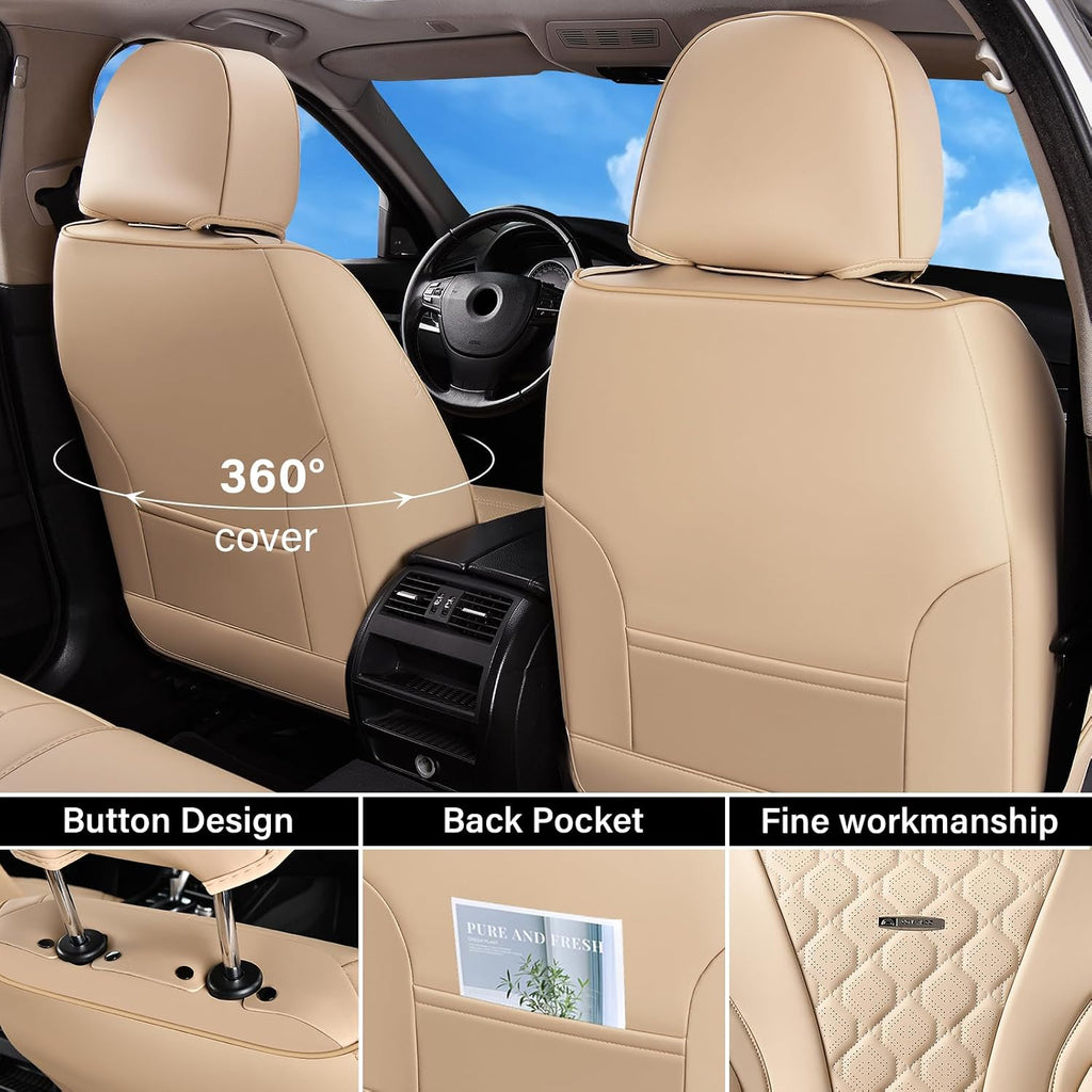coverado car seat covers front seats, beige seat shown in use