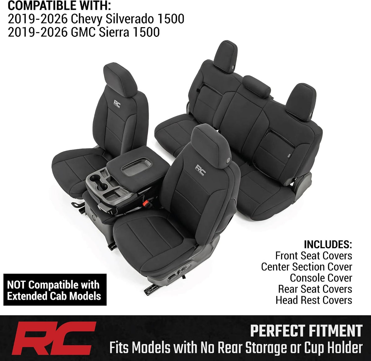 rough country neoprene seat covers for chevy silverado on a desk or shelf