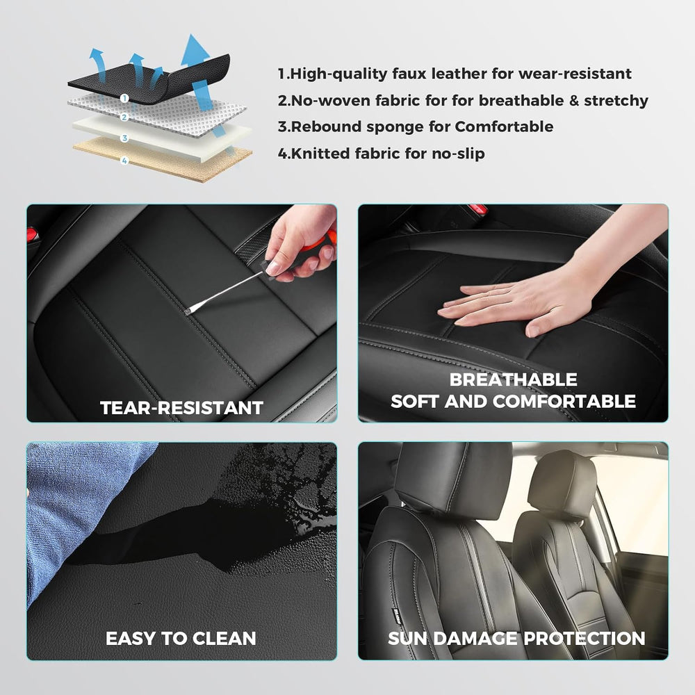 Leather Seat Covers for Honda Civic Sedan LX 2016-2021