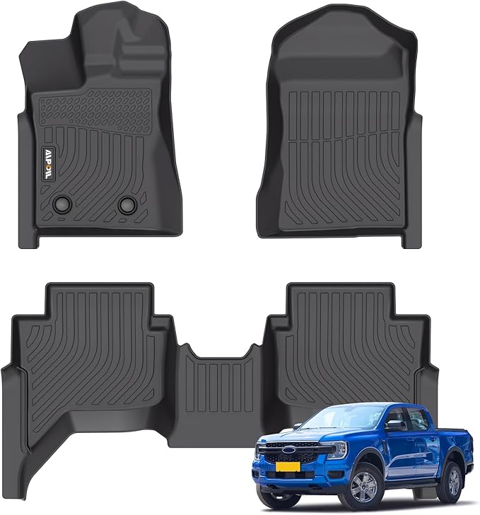 AIPOIL® Floor Mats for 2024-2025 Ford Ranger Supercrew All Weather Protection by AIPOIL