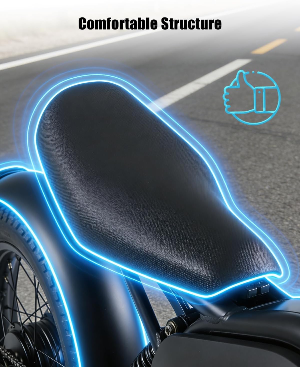 Motorcycle Replacement Seat Cushion Pad Fit for Tutti Tutto Soleil 01, Black Non-Slip Seat Cover