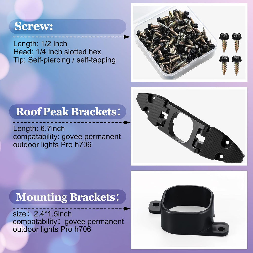 nuanchu 99 pcs light clips set compatible with shown in use