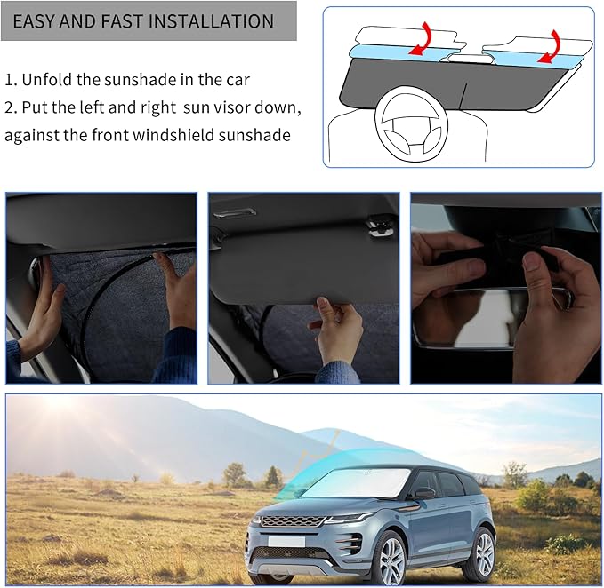 for Ford F250 F350 F450 F550 2017-2024 2025 Super Duty Crew Cab Windshield Sun - Image 7