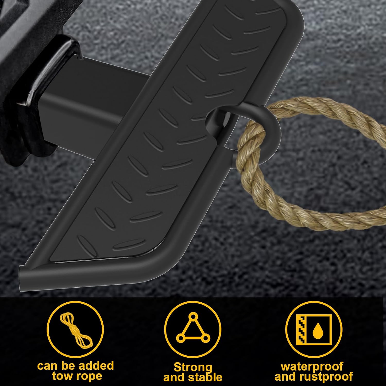 Hitch Step 2 Inch Receivers,Trailer Hitch Step for Truck,Tow,Tailgate,Pickup Truck,Hitch Bumper Guard (Black 17.3 inch)