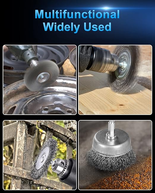 15 Pack Carbon Steel Wire Wheel Brush, Rocaris Cup Brush, Wheel Brush, Pen - Image 7