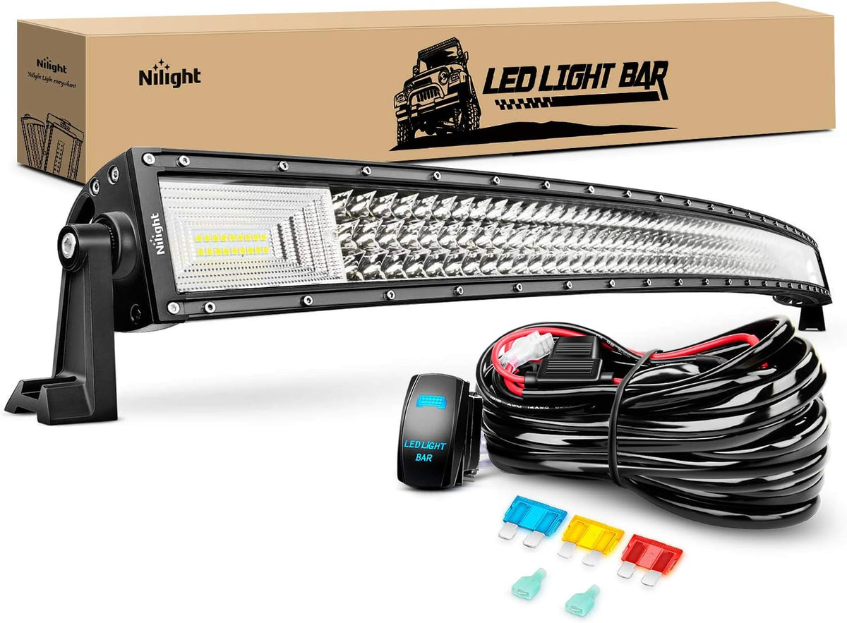 nilight zh408 52inch 783w curved triple row flood, main product view