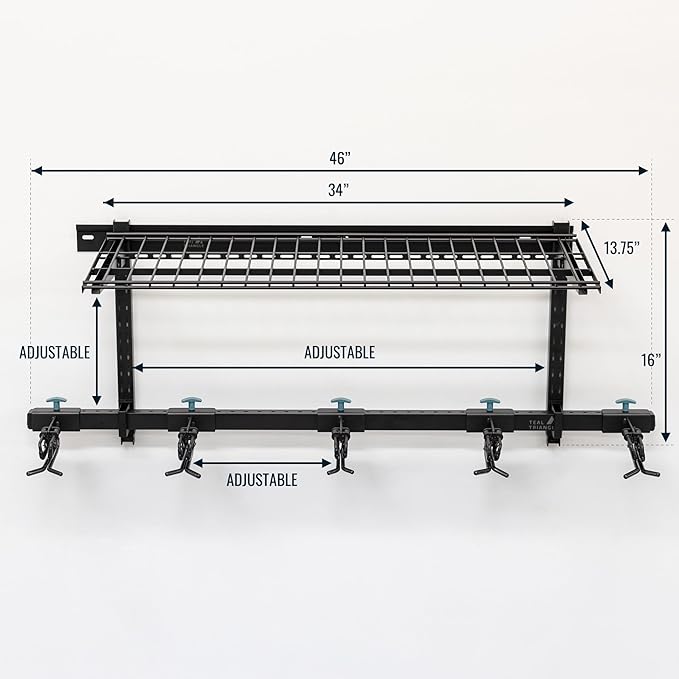 StoreYourBoard Lone Peak Ski Storage Rack and Wall Shelf, Holds 5 Pairs of Skis - Image 4