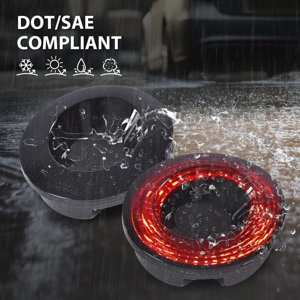 G-PLUS LED Tail Lights Assembly Rear Brake Lamps,Fit For Chevy Corvette C6 Coupe 2005-2013 22762674, 22762675, 25958213, 25958214,luces traseras faros traseros Smoky Lens Black Housing
