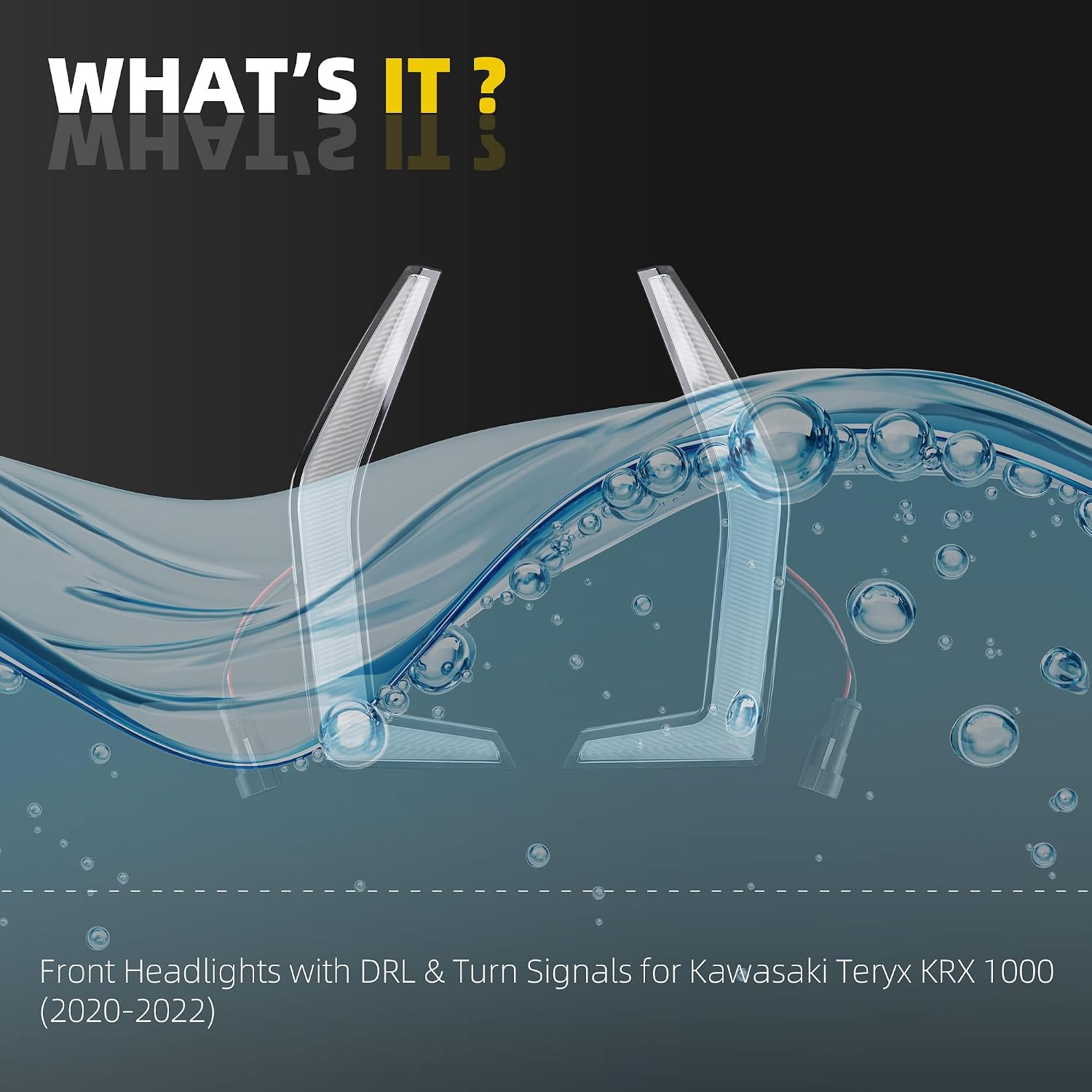 Dasbecan Front DRL LED Daytime Running Lights Compatible with 2020-2022 Kawasaki Teryx KRX 1000