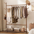 yoobure solid wood clothing rack, 4-in-1 wooden clothes, main product view