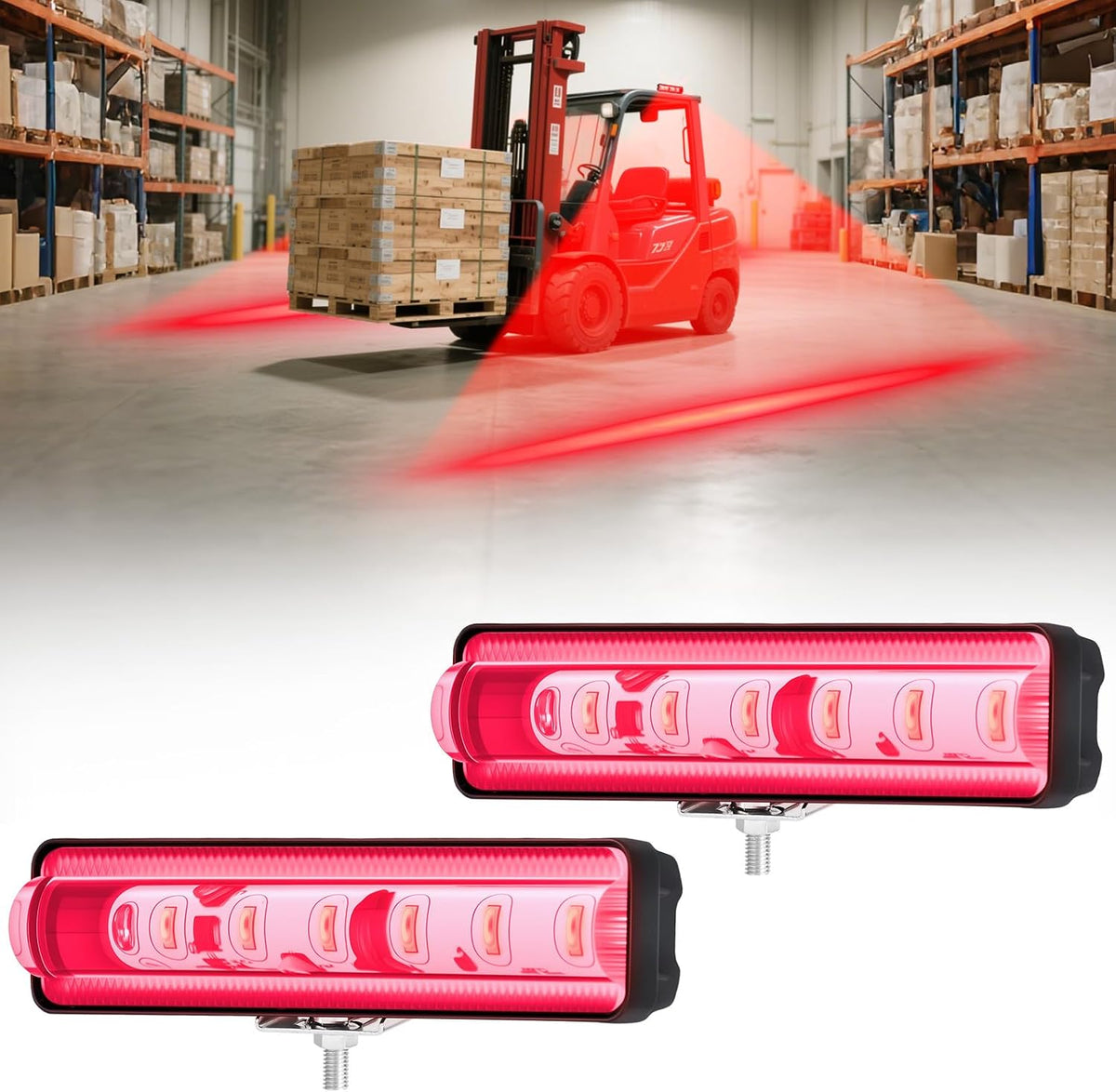 LED Forklift Safety Light Red for AGV Automated Guided Vehicle, Forklift Truck