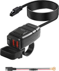 Bylikeho Motorcycle Phone Charger with Voltmeter & ON/Off Switch, SAE to USB Adapter for Phone, Tablet, GPS