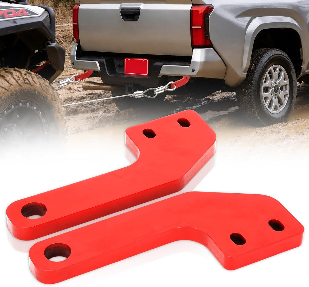 Rear Tow Hooks Kit, Rear Recovery Points for 2024 2025 2026 Toyota Tacoma, Heavy Duty Carbon Steel Rear Towing Hooks for Off-Road Recovery & Emergency Rescue, Universal Left & Right Fit, 2PC
