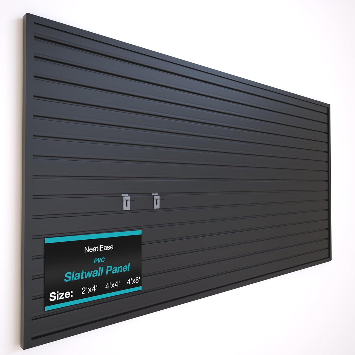NeatiEase Slatwall Panel Wall Storage Systems, 4 x 8ft Slat Wall Paneling