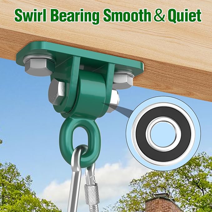 BETOOLL Swing Hangers with Bearing, Heavy Duty Porch Swing Hanging Kit - Image 2