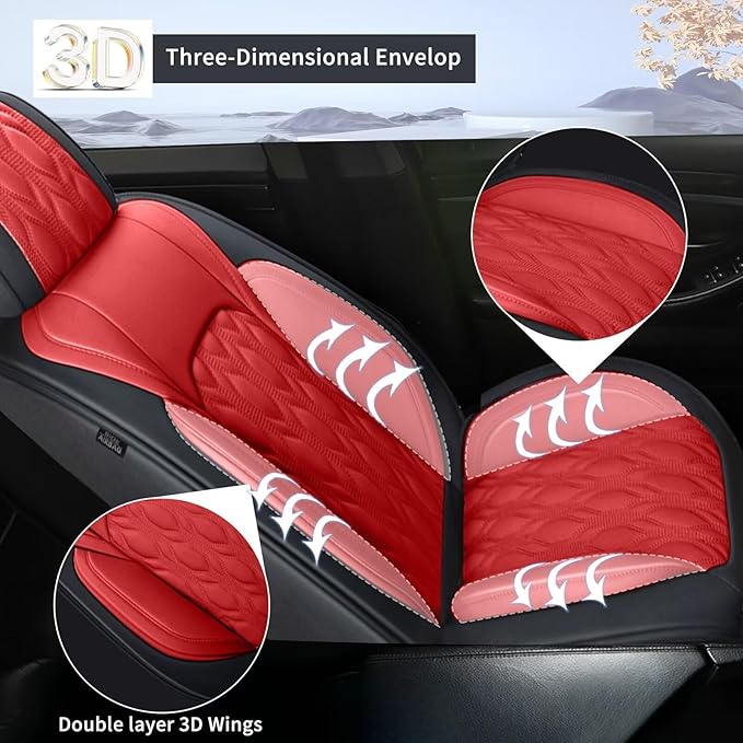 Car Covers Fit for Toyota Camry 2012-2025: Full Set 5 Seats Faux Leather - Image 5