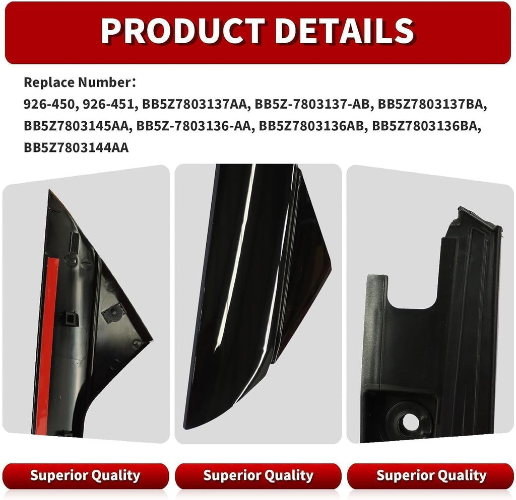 Nakkaa A-Pillar Molding Trim Kit Outer and Inner Trim Set Compatible with Explorer 2011-2019 Replaces 926-450 926-451 BB5Z7803137AA BB5Z7803145AA BB5Z7803136AA BB5Z7803144AA Left & Right