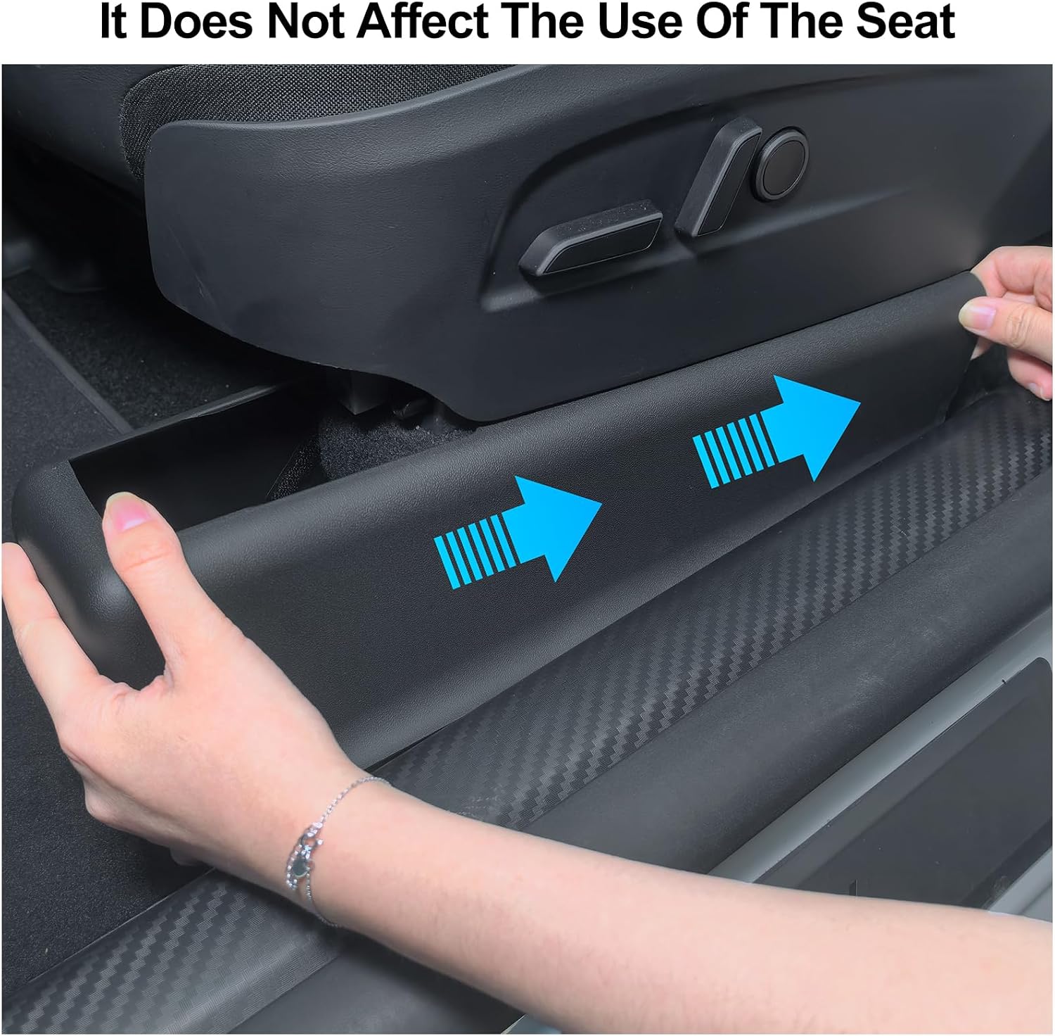 7 Pieces of Front Seat Rail Protectors, for Tesla Model Y Juniper 2025 2026,Under Seat Floor Mat Protectors for Model Y Juniper Accessories in Black