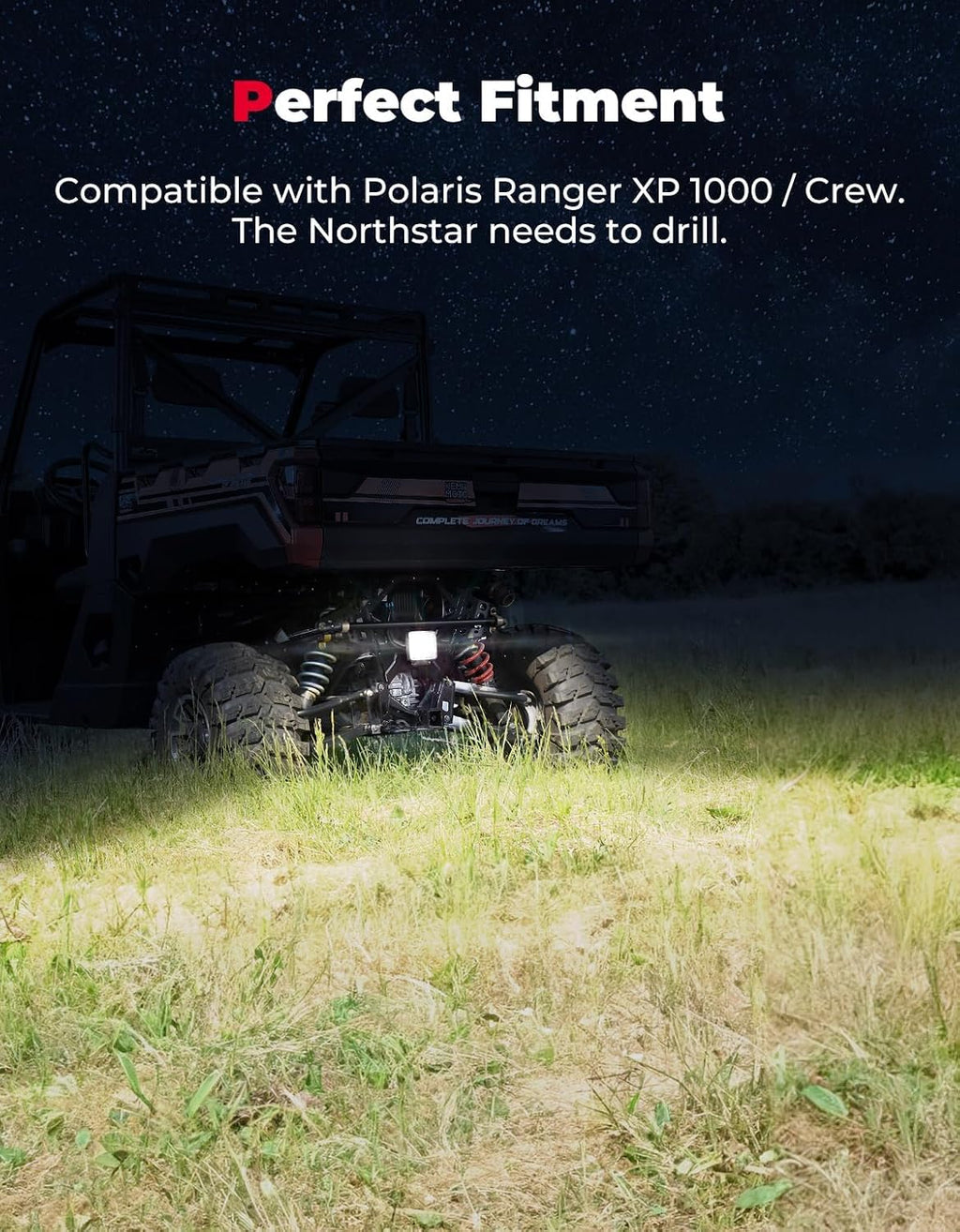 KEMIMOTO Backup Light Compatible with Ranger XP 1000, 27W Reverse Light Rear LED Kit Easy to Install Compatible with 2018-2026 Polaris Ranger 1000 XP/Crew, 5.3×4.5 Inches