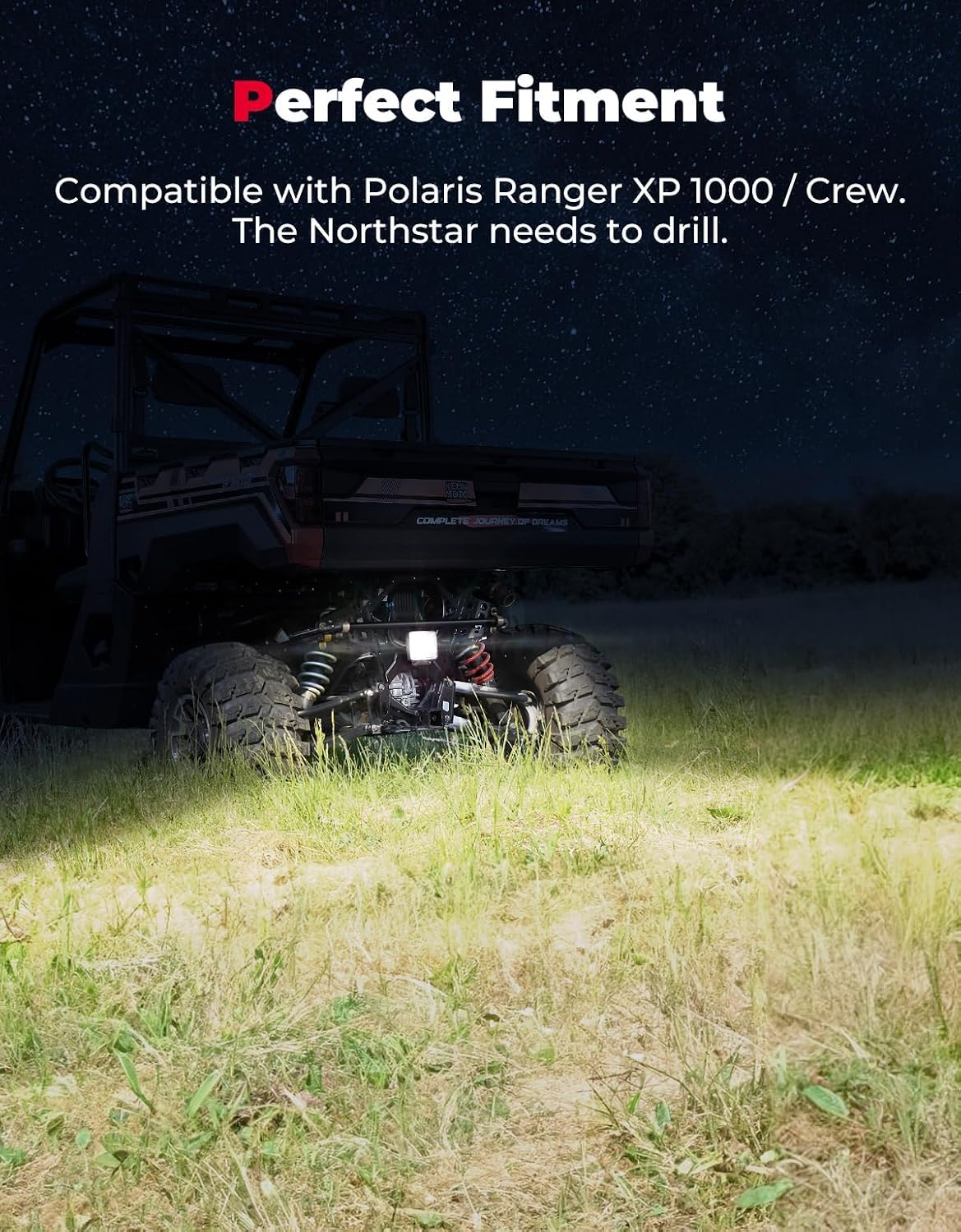 KEMIMOTO Backup Light Compatible with Ranger XP 1000, 27W Reverse Light Rear LED Kit Easy to Install Compatible with 2018-2026 Polaris Ranger 1000 XP/Crew, 5.3×4.5 Inches