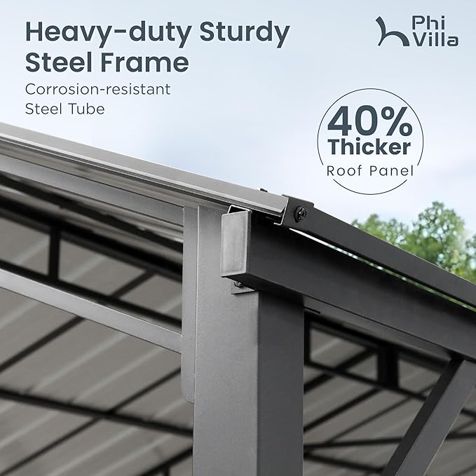 PHI VILLA 10 x 20 ft Carport Metal Carports - Image 2